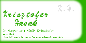 krisztofer hasak business card